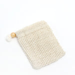 APO Natural Sisal Soap Saver Pouch – Exfoliating Soap Bag with Drawstring – Alethia Skin
