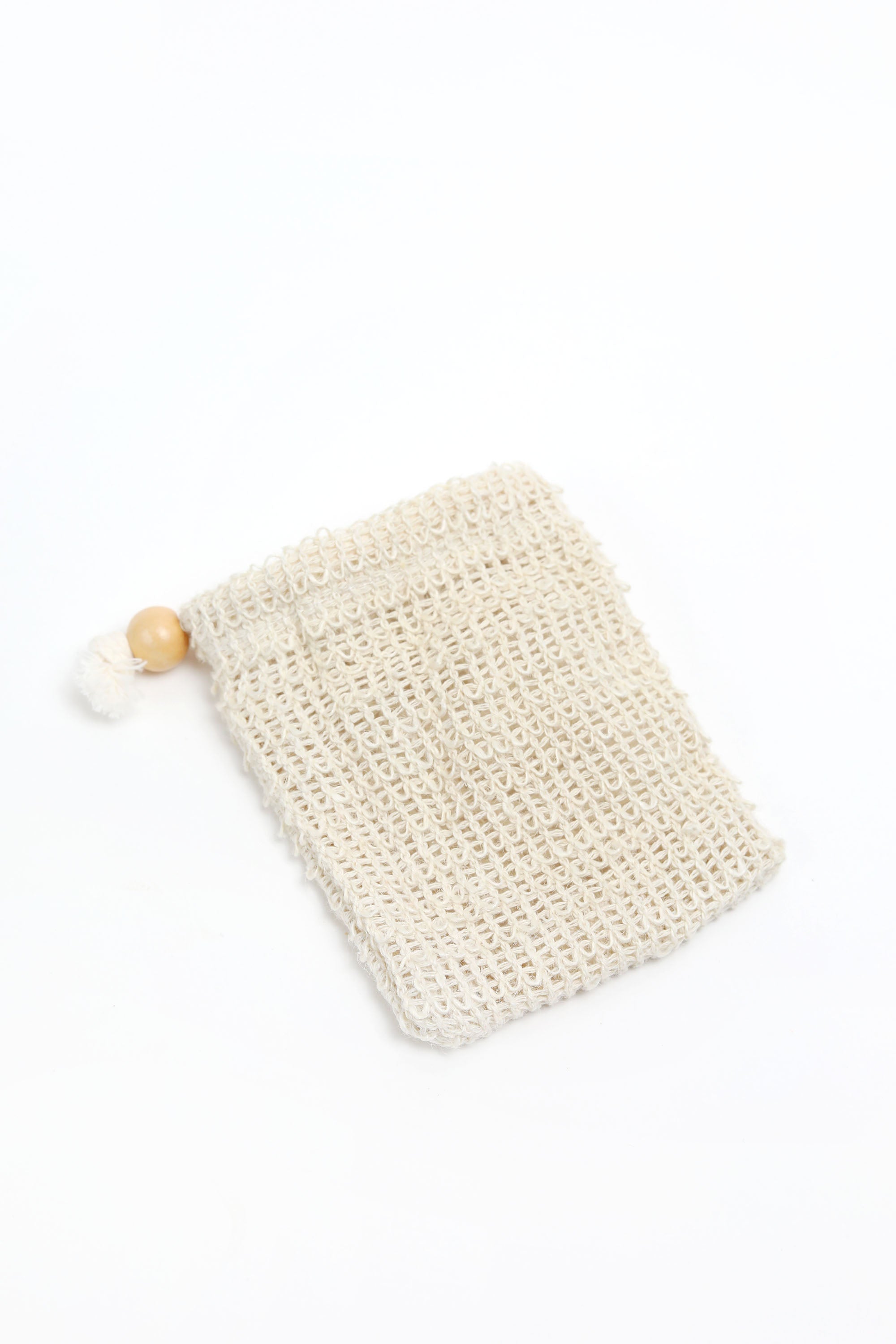 APO Natural Sisal Soap Saver Pouch – Exfoliating Soap Bag with Drawstring – Alethia Skin