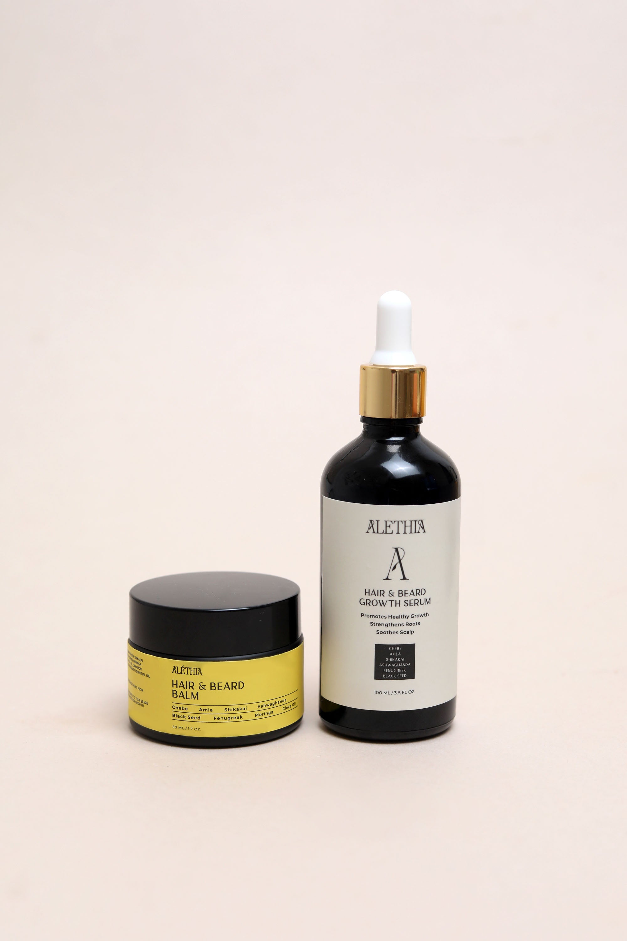 DUO Hair & Beard Growth Set – Serum and Balm for Thick, Healthy Hair – Alethia Skin