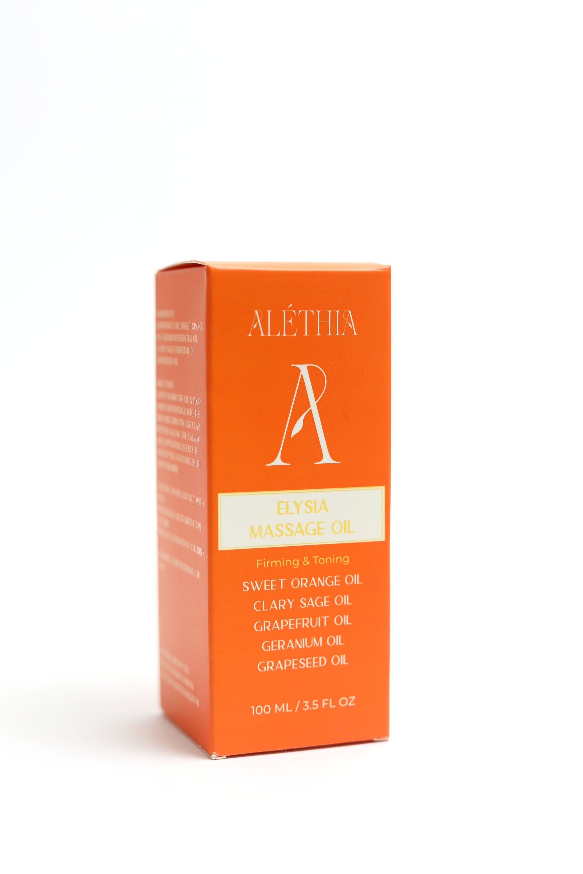 ELYSIA Firming Massage Oil – Grapefruit, Geranium & Clary Sage – Alethia Skin
