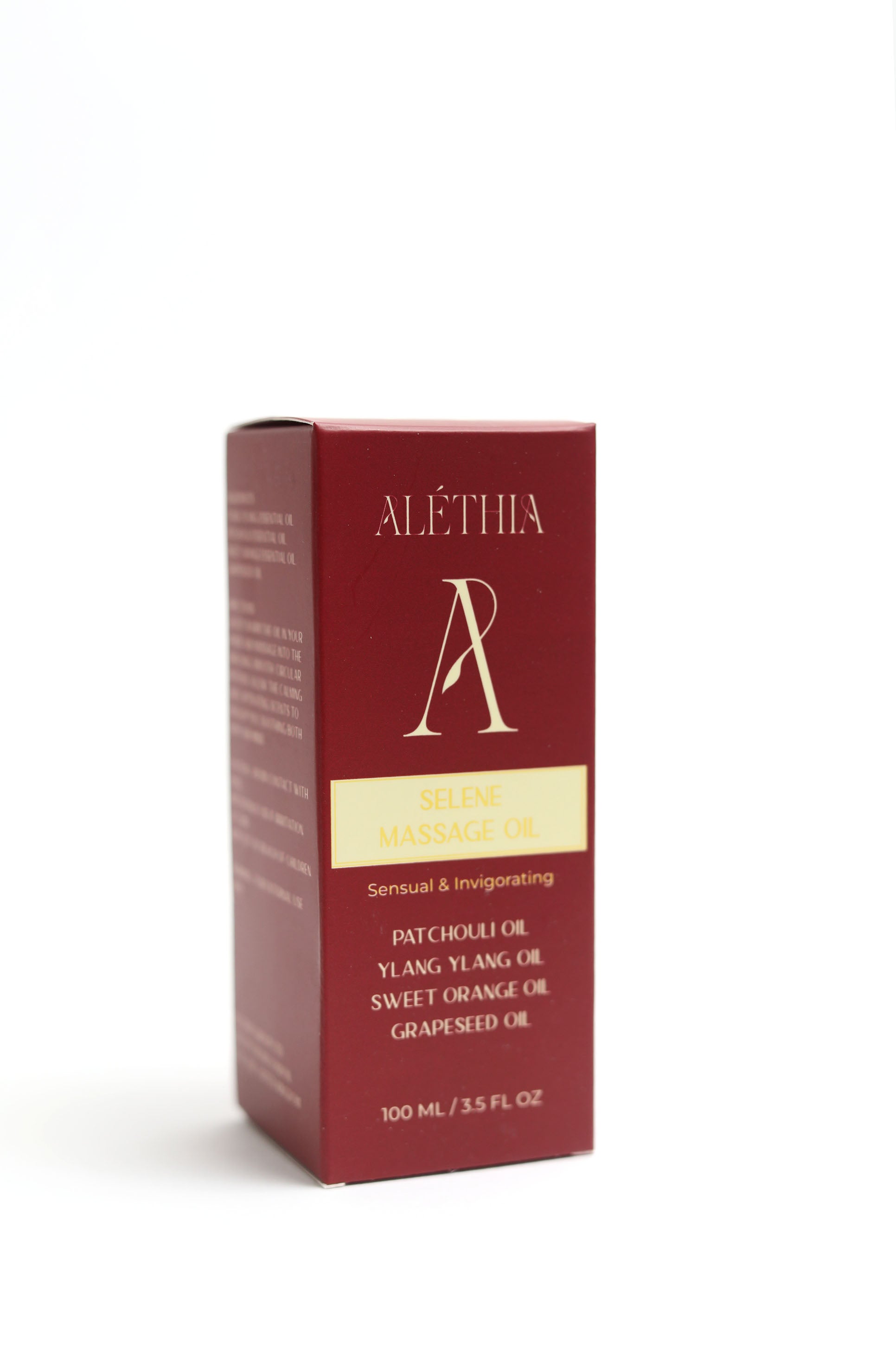 SELENE Sensual Massage Oil – Ylang Ylang, Patchouli & Orange – Alethia Skin