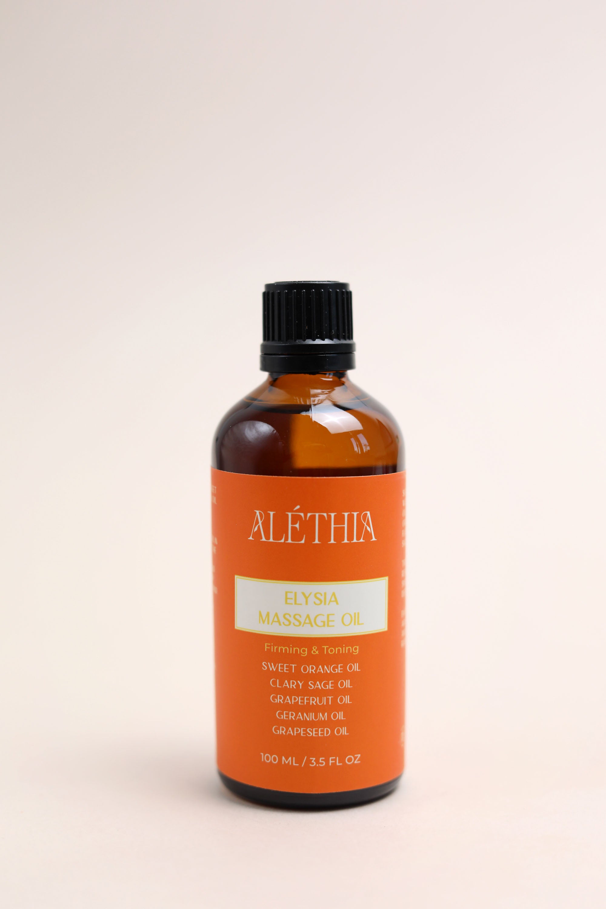ELYSIA Firming Massage Oil – Grapefruit, Geranium & Clary Sage – Alethia Skin