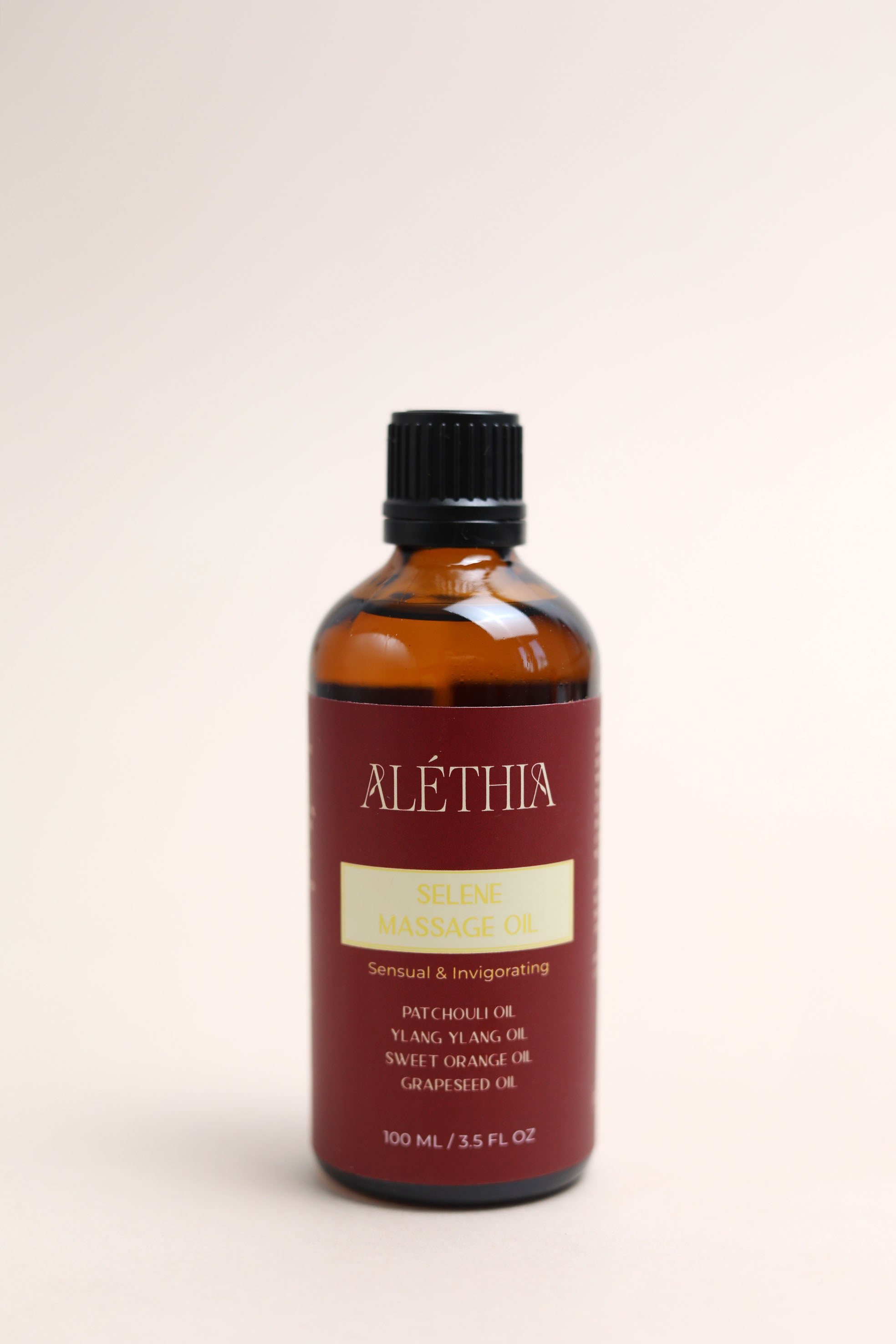 SELENE Sensual Massage Oil – Ylang Ylang, Patchouli & Orange – Alethia Skin